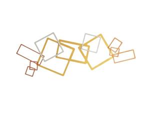 Elegant Decorative Metal Wall Accessory, 45 x 116 cm, 100% Steel (1.5 mm) | Gold, Silver & Copper Finish | Perfect for Modern Home Decor