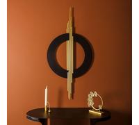 Elegant Decorative Metal Wall Accessory, Gold & Black, 49 x 98 cm, 100% Steel, 1.2 mm Thickness, Stylish Accent for Modern Home Decor