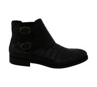 Elegant Derby Brogue Boots in Exotic Leather, male, Dolce & Gabbana, Ankle Boots, Black, 10 UK, Shoes 10 UK