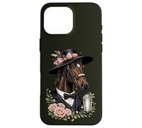Elegant Derby Horse Mint Julep Southern Race Day Case for iPhone 16 Pro Max