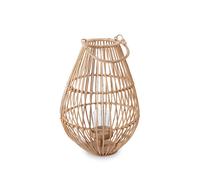 Elegant Design Lantern With Hoop Handle, Functional Tealight Lantern, Sleek Large Candle Lantern Premier Housewares Natural One Size