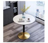 Elegant Design Round Marble Dining Table 70CM Pedestal Base for Kitchen Living Room & Home Office Stylish Leisure Furniture (Color: C)