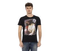 Elegant Designer Tee with Short Sleeves - male - Trussardi - T-Shirts - Black - 3XL - Tops 3XL