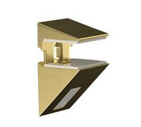 Elegant Designs Glass Shelf Holders Adjustable Clamps for Glass Shelving Sturdy Zines Alloy Materials Construction Wall Mounted Shelf