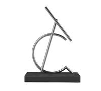 Elegant Desktop Motion Sculpture Executive Perpetual Swinging Art for Home and Décor (Silver2, 22.5X32.5cm)