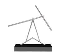 Elegant Desktop Motion Sculpture Executive Perpetual Swinging Art for Home and Décor (Silver3, 22.5X32.5cm)