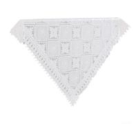 Elegant Dining Tablecloth Featuring White Lace and Geometric Patterns, Compatible with Round and Rectangle Tables, Made from Polyester Fiber (110 * 110cm)