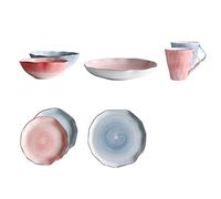 Elegant Dinnerware Set Dinner Plates Bowls Set Kitchen Dinnerware Set Bpa-Free Dishwasher Safe Best for Indoor and Outdoor Party,A