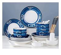 Elegant Dinnerware Set Dinner Plates Bowls Set Modern Ceramics Dinnerware Set, Service for 8-12, Japanese Style, Plates and Bowls Sets, Dishes Sets-Complete Porcelain Com,Oracle70 Pieces