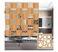 Elegant DIY Hanging Room Divider Panels - 29cm x 29cm, Waterproof Wood-Plastic, Versatile Wall Art & Space Divider(Natural a,23Pcs)