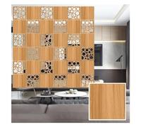 Elegant DIY Hanging Room Divider Panels - 29cm x 29cm, Waterproof Wood-Plastic, Versatile Wall Art & Space Divider(Natural B,23Pcs)