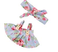 Elegant Doll Dress For Plush Dolls 17cm Figure Dolls Clothes With Bowknot Hairband And Skirt Great For Children Gifting Doll Outfits For Collector