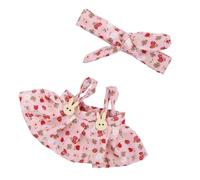 Elegant Doll Dress For Plush Dolls 17cm Figure Dolls Clothes With Bowknot Hairband And Skirt Great For Children Gifting