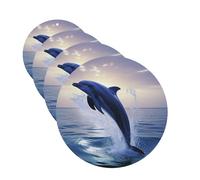 Elegant dolphin Car Air Fresheners Cards Set of 4 Pieces Personalized Car Fresheners Gifts for Men Women Auto Aromatherapy Tablets Hanging Scented Cards for Wardrobe Bathroom