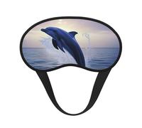 Elegant Dolphin Sleep Mask for Women Girls Men Soft Comfortable Eye Mask with Adjustable Strap Blackout Eye Sleep Shade Cover for Travel Yoga Nap Shift Work