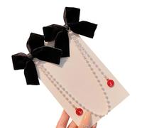 Elegant Double Bowknot Hair Clip For Kids With Tassels Pearls Designs For Little Girls Daily Wear And Event