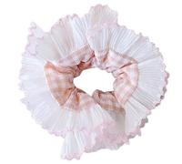 Elegant Double Layer Lace Scrunchies For Women Large Hairband Elastic Hair Scrunchy French Hair Bobbles
