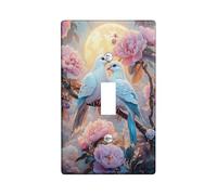 Elegant Dove Light Switch Cover Plates/Outlet Covers, Soft Blue Birds for Home Decor, Thermoplastic Wall Plates, Standard Size Single Toggle