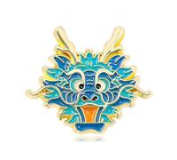 Elegant Dragon Brooch Stylish Chinese Zodiacs Breastpin Ethnic Lapel Pins Festive Holiday Her Elegant Dragon Ornament