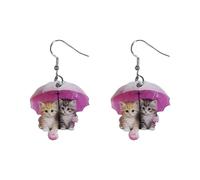 Elegant Drop Earrings Cats Party Accessory Fashion Party Jewelry Acrylic Texture Suitable For Women And Teens Present Cute Cats Earrings For Women