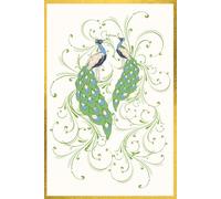 Elegant Duo Peacock Notebook: Vintage Decorative Floral Journal with 120 Lined Pages, 6 x 9 Inches