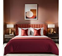 Elegant Dusty Rose Ranforce Double Quilt Cover (200 x 200 cm) | 100% Cotton, 155 Thread Count, Button Closure | Machine Washable at 30°C, Soft & Stylish