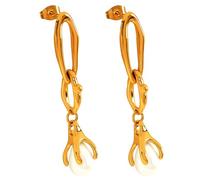 Elegant ear stud pearl earrings delicate and comfortable Suitable for adding charm to a variety of outfits Unique chain earrings