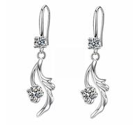 Elegant Earrings for Women - 925 Sterling Silver Cubic Zirconia Stones Hypoallergenic - Perfect as a Gift for Mother's Day, Wedding or Valentine's Day, one size, Alloy Steel, No Gemstone