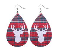 Elegant Earrings for Women Earrings Christmas Drop Leather Faux Women XMAS Party Decorations Dangle Girls Accessory Titanium Stud Earrings for Women (G, One Size)