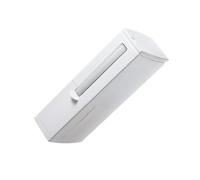 Elegant Eco-Friendly White Plastic Trash Can with Easy Press Lid - Convenient Waste Bin for Home, Office, Kitchen, and Bathroom Use