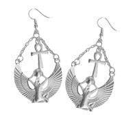 Elegant Egyptian Goddess Earrings Mystic Charm Party Statement Jewelry Alloy Texture Gift Everyday Wear for Women, フリーサイズ