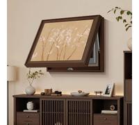 Elegant Electric Meter Box Cover, PS Frame Modern Meter Decorative Painting, Simple Install, Dustproof and Easy to Clean, for Living Room Home Offices Wall(Brown 3,70 * 50cm/27 * 19in)