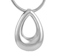 Elegant Elegant Hollow Out Teardrop Stainless Steel Cremation Ashes Keepsake Urn Necklace Great Gifts For Memorize Loved One Style A