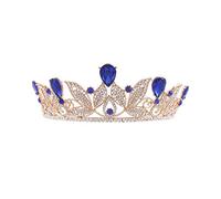 Elegant Elegant Rhinestone Bridal Headwear Vintage Wedding Prom Party Headdresses Tiara Jewelry Hair Pins For Bride Bridesmaid Colour Name:Green,Blue
