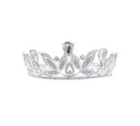 Elegant Elegant Rhinestone Bridal Headwear Vintage Wedding Prom Party Headdresses Tiara Jewelry Hair Pins For Bride Bridesmaid Colour Name:Green,Silver