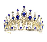 Elegant Elegant Rhinestone Bridal Headwear Vintage Wedding Prom Party Headdresses Tiara Jewelry Hair Pins For Bride Bridesmaid Colour Name:H,C