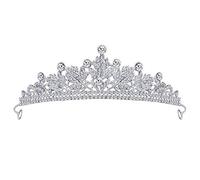Elegant Elegant Rhinestone Bridal Headwear Vintage Wedding Prom Party Headdresses Tiara Jewelry Hair Pins For Bride Bridesmaid Size Name:15.8 * 6.4Cm,16 * 6.5cm