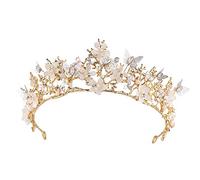 Elegant Elegant Rhinestone Butterfly Flower Wedding Bridal Tiaras Princess Women Birthday Crown Headdress