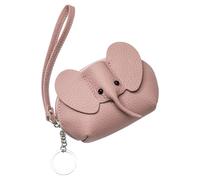 Elegant Elephant Patterned Leather Card Case Pocket Organizers for Daily Use Items Elegant Zippered Closure Wallet, A