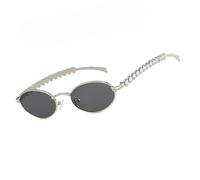 Elegant Ellipsoidal Glasses Highlighting Crystal Particulars Permanent Metal Building Thin Substance Security Architect Ellipsoidal Sunglasses for Adults