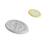 Elegant Embossed Edges Round Serving Tray Food Grade Silicone for Home Decoration Party Use Round Embossed Lace Tray