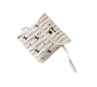 Elegant Embroidered Bows Design Menstrual Organized Bag Polyester Cosmetic Pouches Storage Bags for Daily Essential Bows Embroidery Toiletry Bag