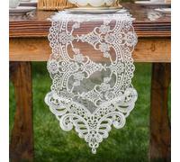 Elegant Embroidered Transparent Lace Table Mat for Cabinet and Mantel Use, Adding a Refined Look to Any Room (26 * 70cm)