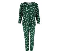 Elegant Emily Women's Hunter Floral Pyjama Set, Medium, Hunter Green