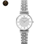Elegant Emporio Armani AR1925 Gianni T-Bar Silver Womens Watch
