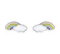 Elegant Enamel Pink Cherry Blossom Stud Earrings for Women Flower Wedding Jewelry