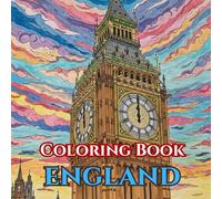 Elegant England | Adult Coloring Book of Landmarks, Royals & Culture: 50 Simple, Relaxing Pages with Gentle Intricate Patterns-Union Jack, London ... & More (Adult Coloring Book. World Series.)