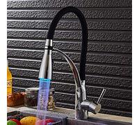 Elegant European Bronze Kitchen Faucet - Rotating Mixer Tap with Black Finish, Modern Hot & Cold Water Sink Fixture for Stylish Home Kitchens