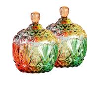 Elegant European Colorful Glasses Candy Jar for Multipurpose Storage Including Decors and Organization at Homes Colorful Organizers
