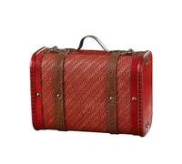 Elegant European Leather Case, Spacious Handheld Travel Case for Collectors and Enthusiasts, Daily Casual Use, Retro red, standard size